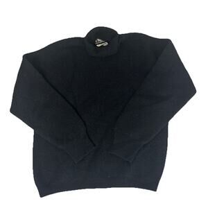 LS Ayres 100% Italian Virgin Wool Men’s Black Turtleneck Sweater Small